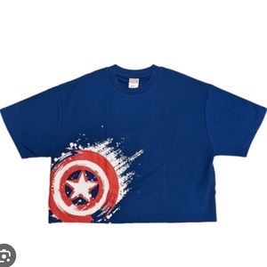 Disney Captain America Crop T-shirt. Size Medium.